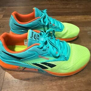 Reebok Nano X4 Turquoise and Yellow Sneakers